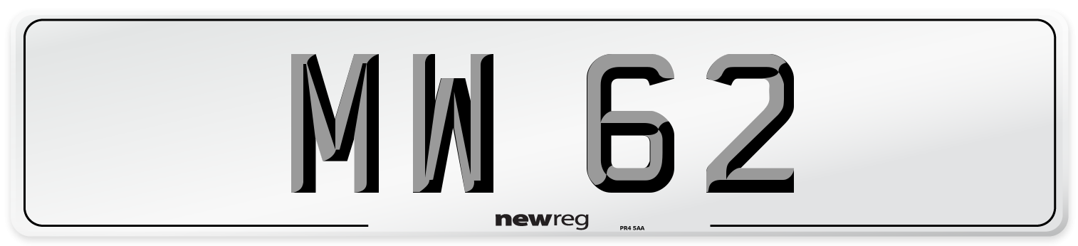 MW 62 Number Plate from New Reg